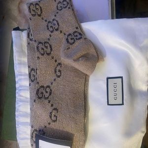 Lamé GG Socks Beige Cotton